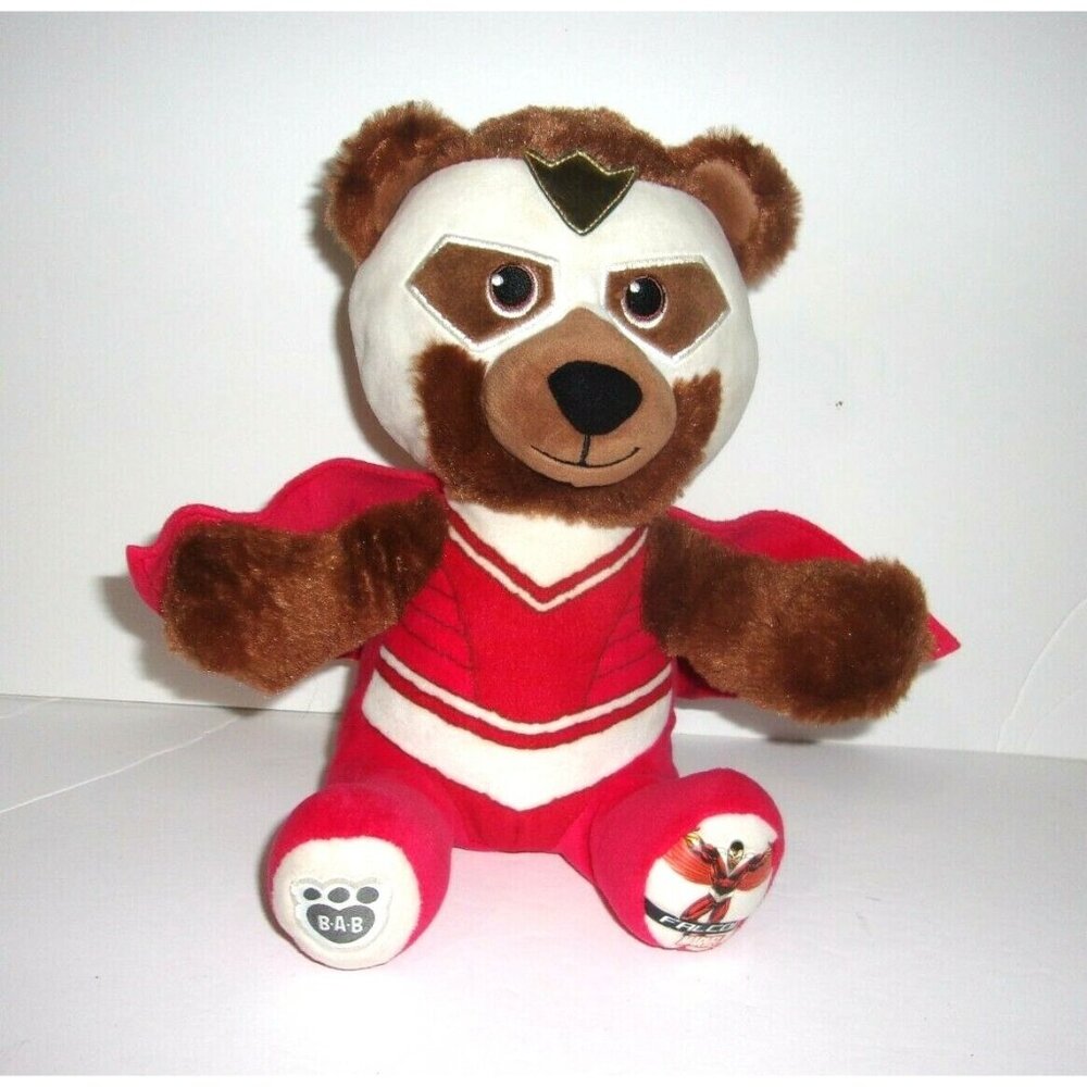 Build a Bear Marvel Falcon Plush Teddy Bear Red Cape BAB 9"